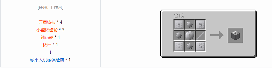 我的世界格雷科技6物品容器合成表大全