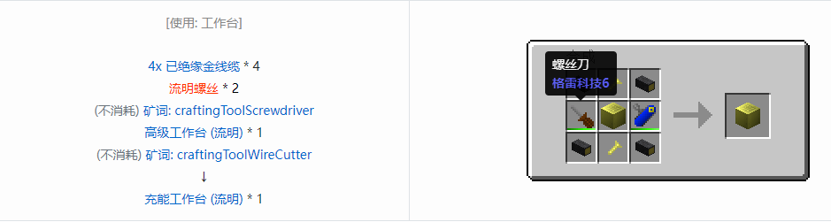 我的世界格雷科技6物品容器合成表大全