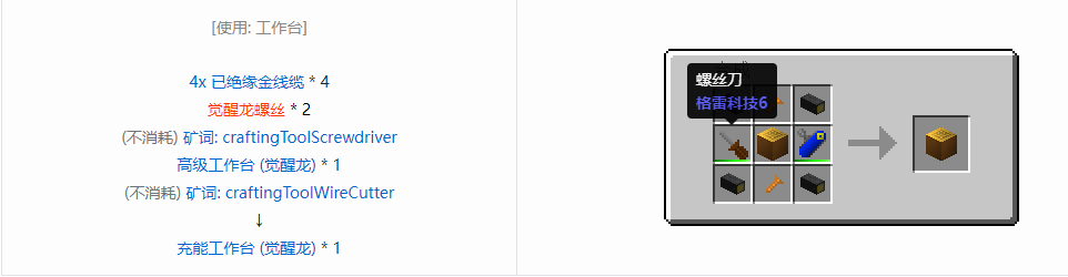 我的世界格雷科技6物品容器合成表大全