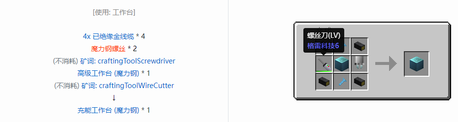 我的世界格雷科技6物品容器合成表大全