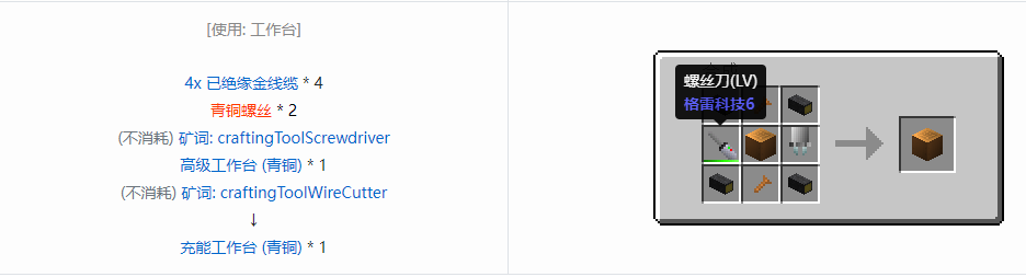 我的世界格雷科技6物品容器合成表大全