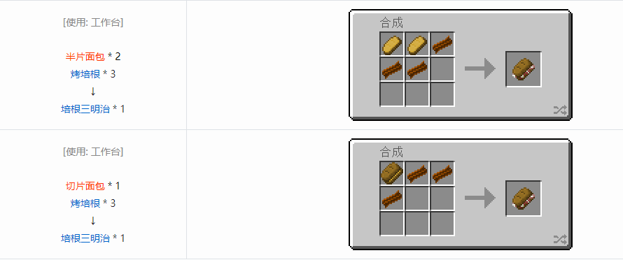 我的世界格雷科技6食物合成表大全