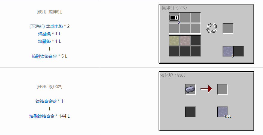 我的世界格雷科技6熔融合金合成表大全