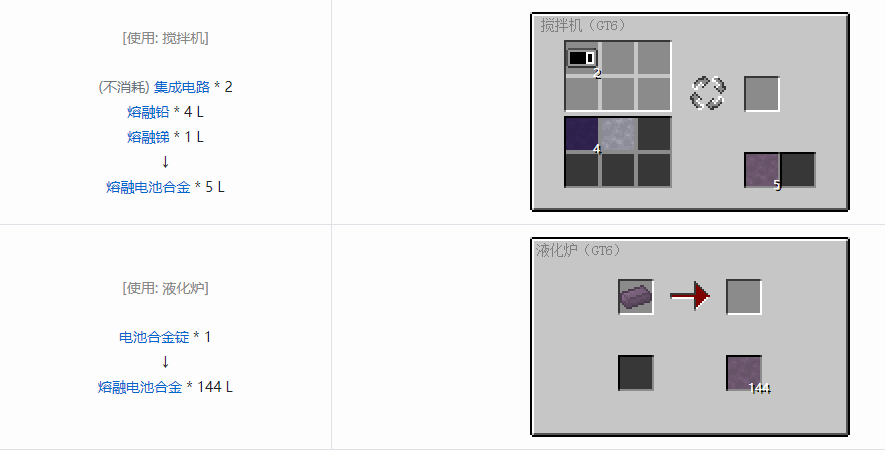 我的世界格雷科技6熔融合金合成表大全