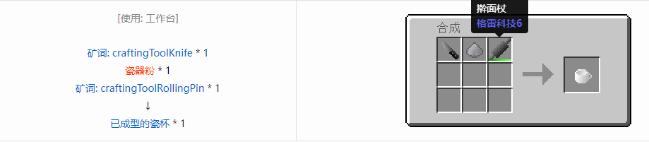 我的世界格雷科技6工具合成表大全