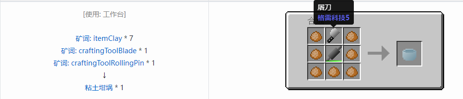 我的世界格雷科技6工具合成表大全