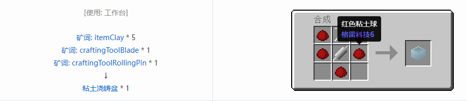 我的世界格雷科技6工具合成表大全