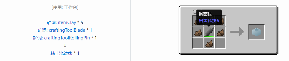 我的世界格雷科技6工具合成表大全