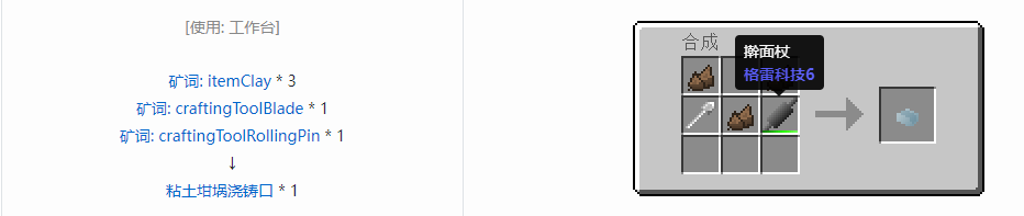 我的世界格雷科技6工具合成表大全