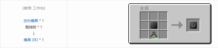 我的世界格雷科技6压模模具合成表大全