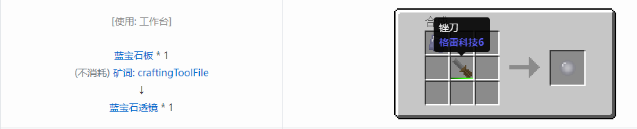 我的世界格雷科技6工具合成表大全