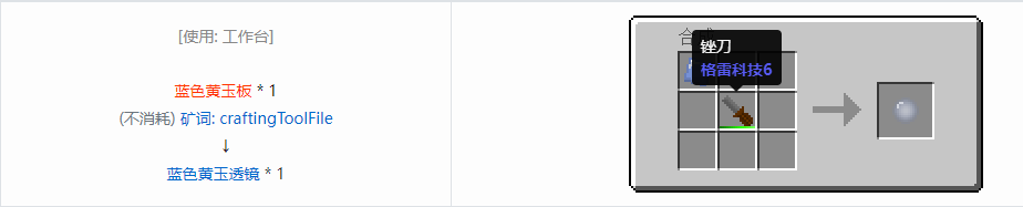 我的世界格雷科技6工具合成表大全