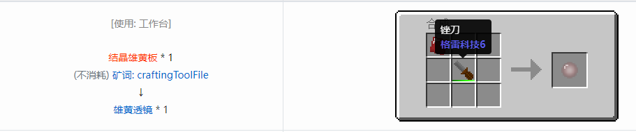 我的世界格雷科技6工具合成表大全