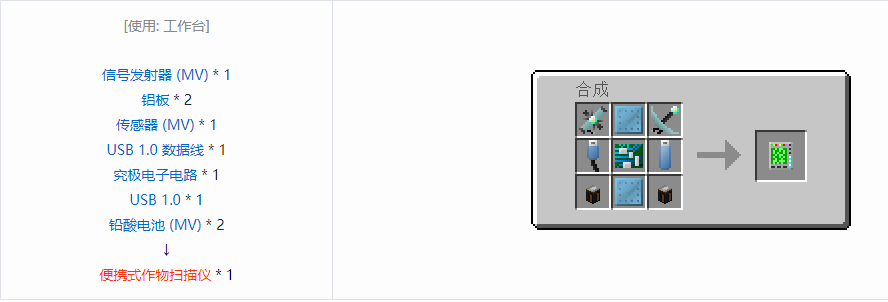 我的世界格雷科技6工具合成表大全