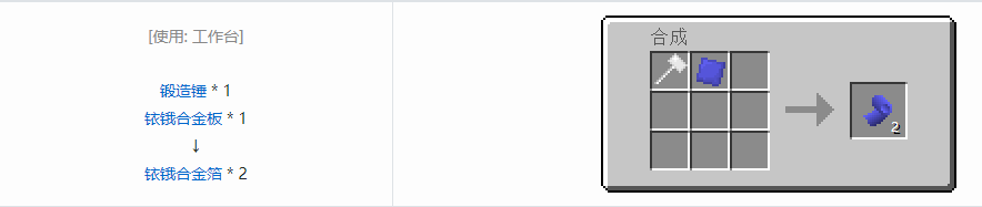 我的世界格雷科技5箔合成表大全