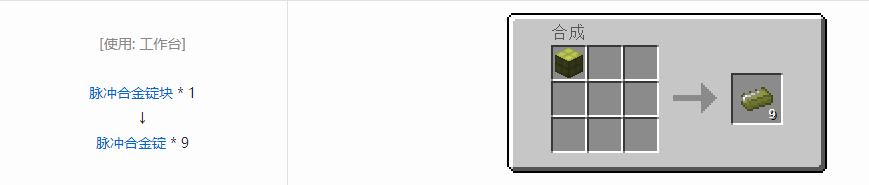 我的世界格雷科技6锭合成表大全