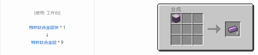 我的世界格雷科技6锭合成表大全