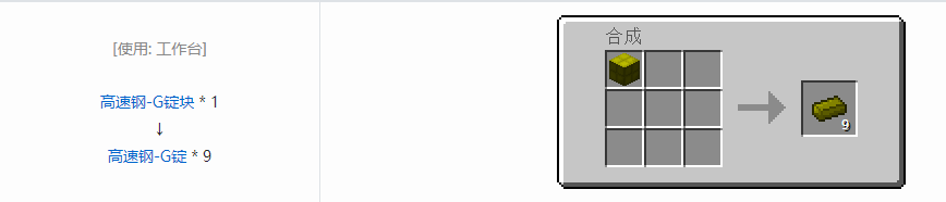 我的世界格雷科技6锭合成表大全