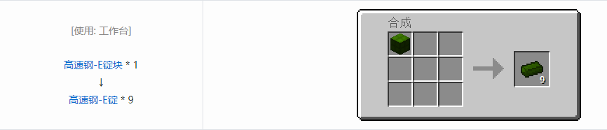 我的世界格雷科技6锭合成表大全