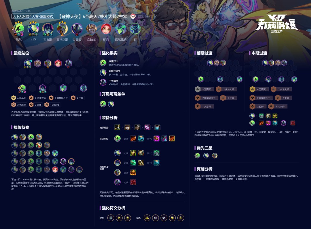 云顶之弈S15登神天使阵容攻略