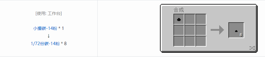 我的世界格雷科技61/72份粉合成表大全