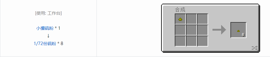 我的世界格雷科技61/72份粉合成表大全