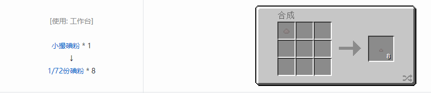 我的世界格雷科技61/72份粉合成表大全