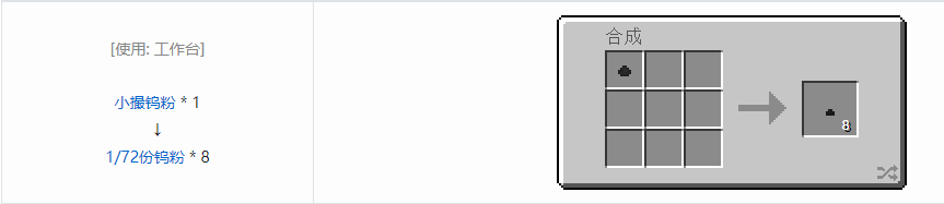 我的世界格雷科技61/72份粉合成表大全