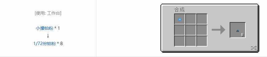 我的世界格雷科技61/72份粉合成表大全