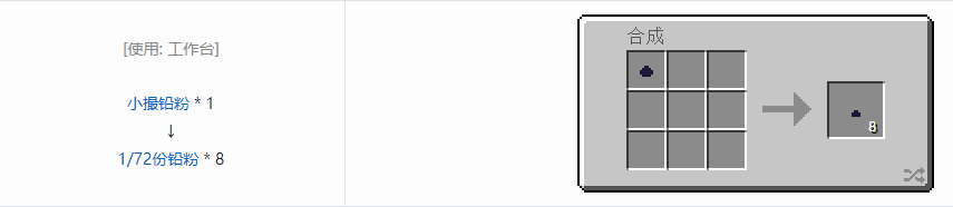 我的世界格雷科技61/72份粉合成表大全