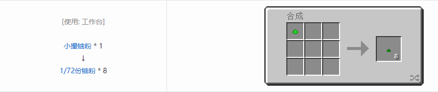 我的世界格雷科技61/72份粉合成表大全