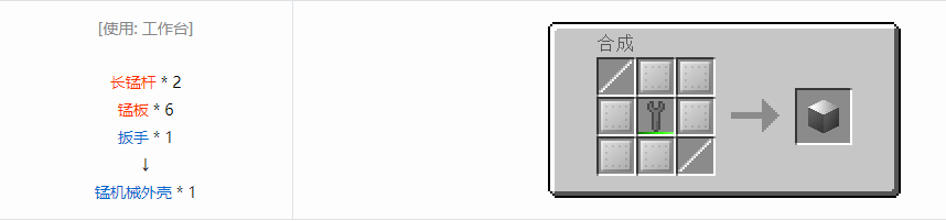 我的世界格雷科技6机械外壳合成表大全