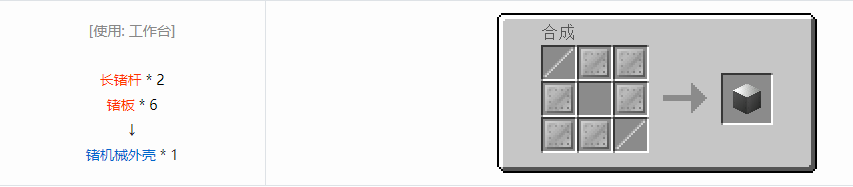 我的世界格雷科技6机械外壳合成表大全