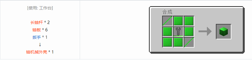 我的世界格雷科技6机械外壳合成表大全