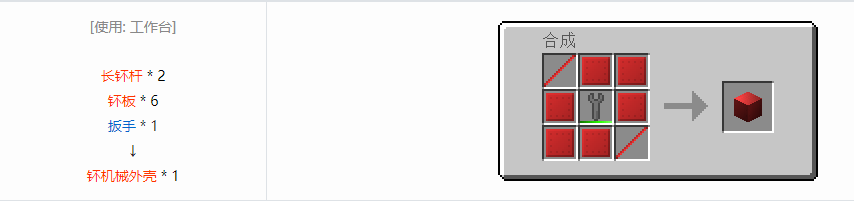 我的世界格雷科技6机械外壳合成表大全