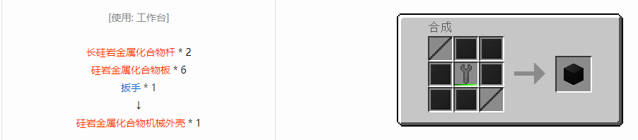 我的世界格雷科技6机械外壳合成表大全