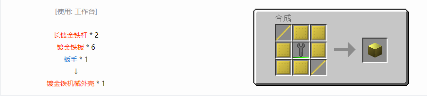 我的世界格雷科技6机械外壳合成表大全