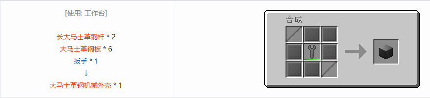 我的世界格雷科技6机械外壳合成表大全