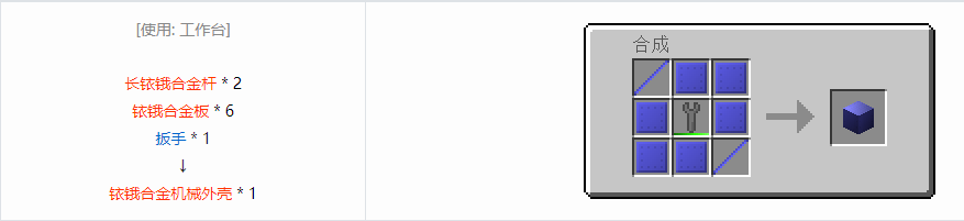我的世界格雷科技6机械外壳合成表大全