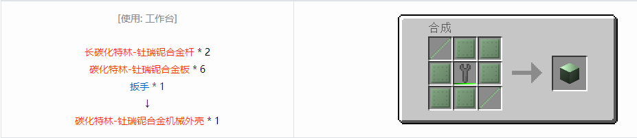 我的世界格雷科技6机械外壳合成表大全