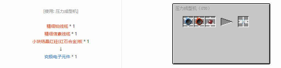 我的世界格雷科技6电路合成表大全