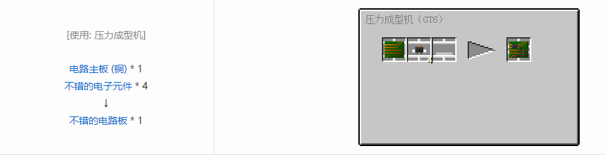 我的世界格雷科技6电路合成表大全