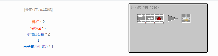 我的世界格雷科技6电路合成表大全