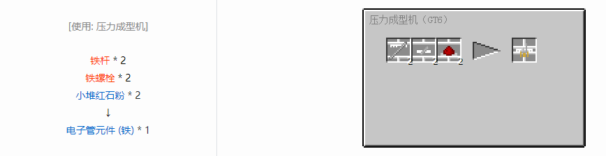 我的世界格雷科技6电路合成表大全