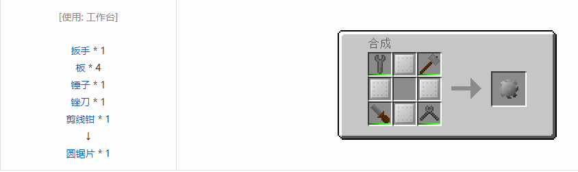 我的世界格雷科技6材料合成表大全