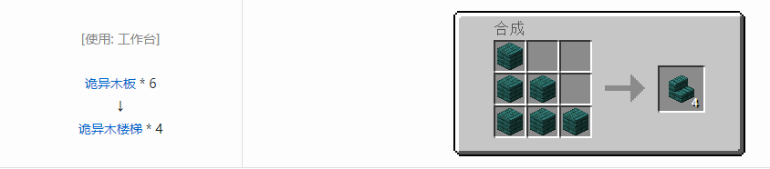 我的世界楼梯合成表大全