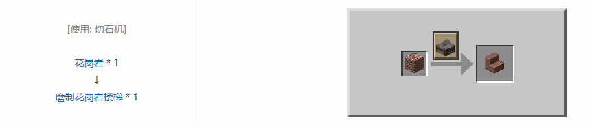 我的世界磨制花岗岩楼梯怎么做