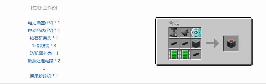 我的世界格雷科技5单方块机器合成表大全