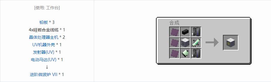 我的世界格雷科技5单方块机器合成表大全