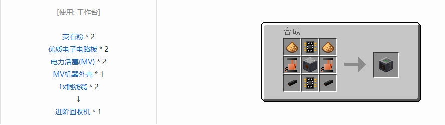 我的世界格雷科技5单方块机器合成表大全